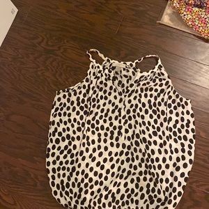 Loft black and white tank top